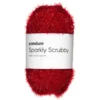 Garn Sparkly Scrubby 50 g rød