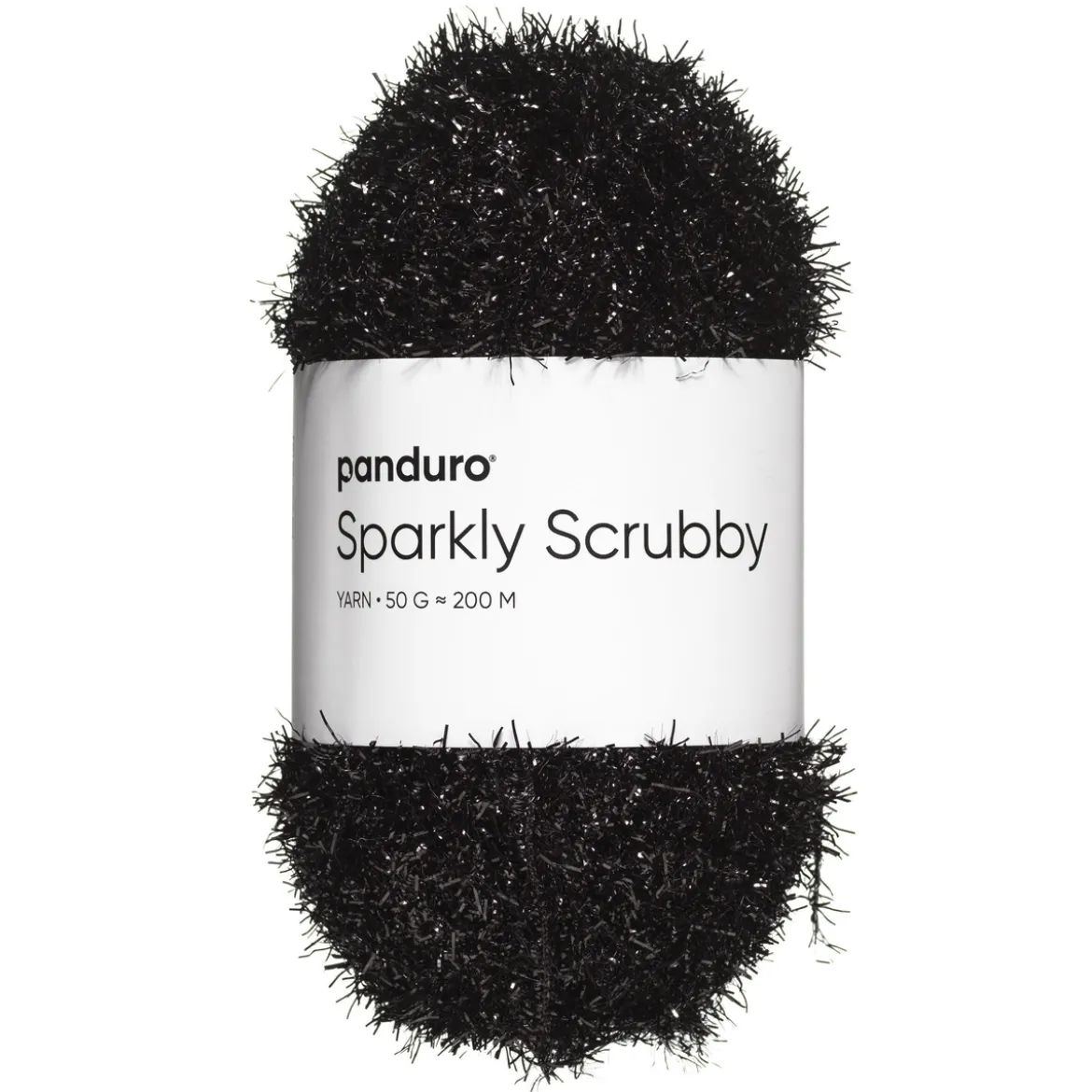 Garn Sparkly Scrubby 50 g svart
