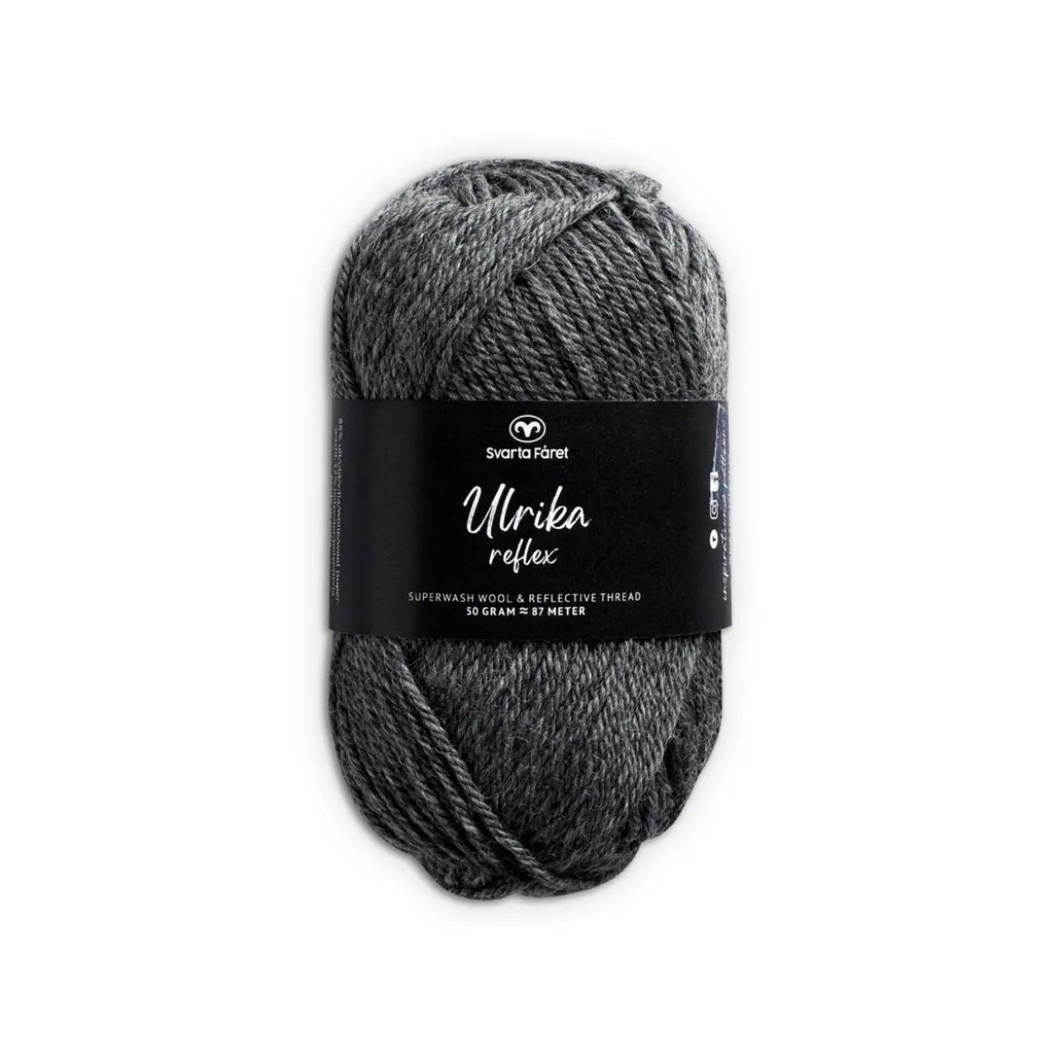 Garn Svarta Fåret Ulrika Reflex 50 g creme – 005 Natural white