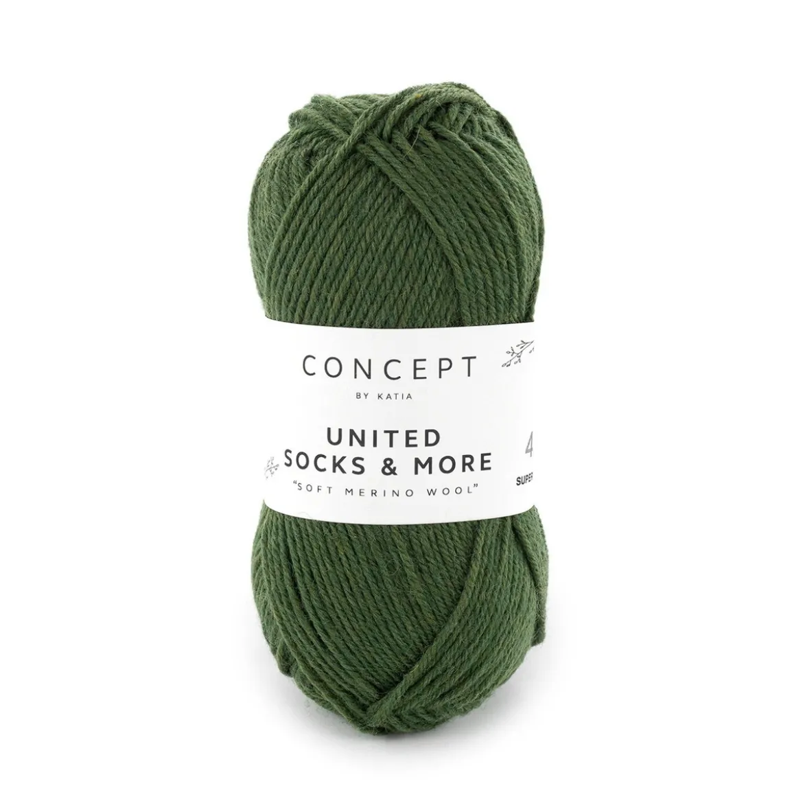 Garn United Socks 25 g mørkegrønn