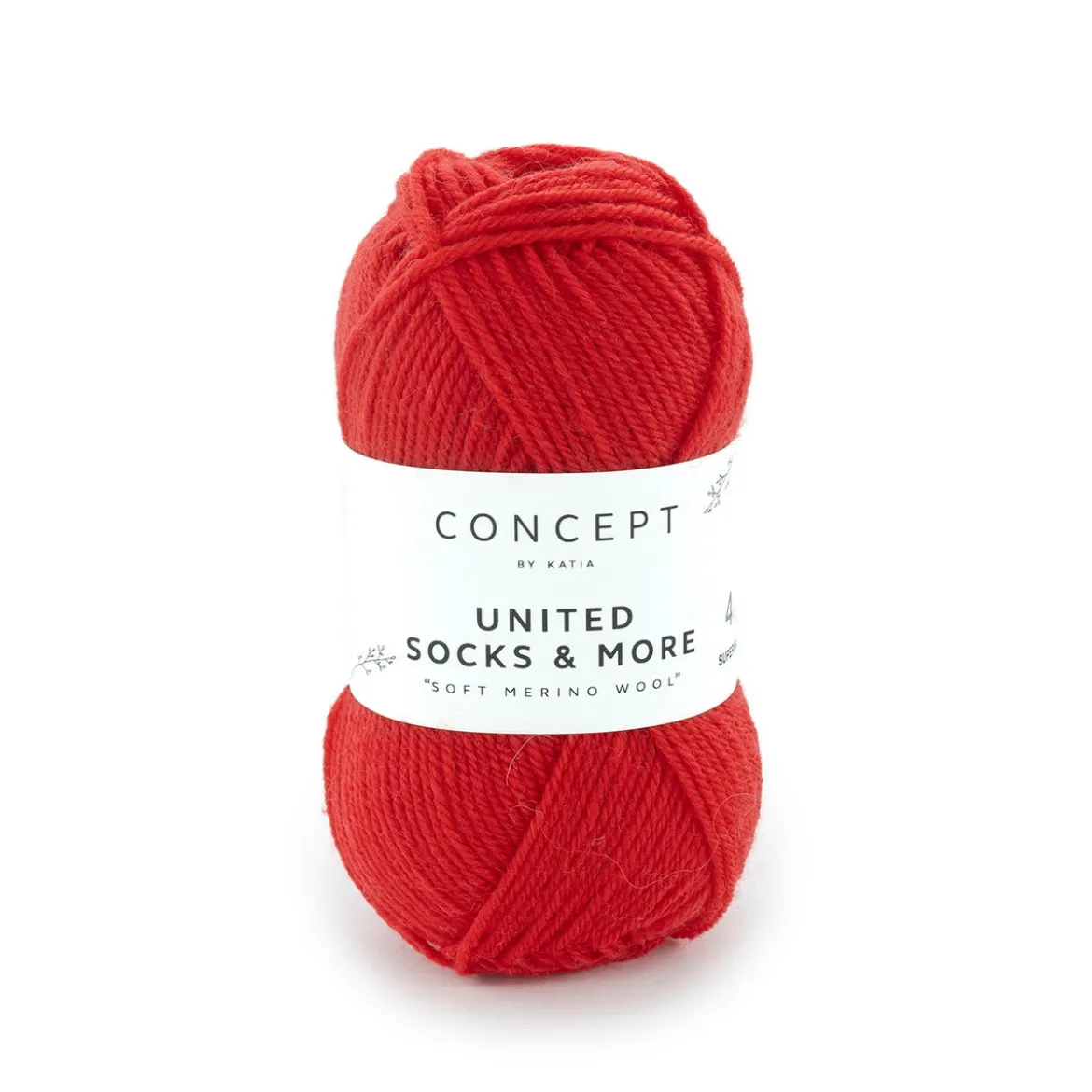 Garn United Socks 25 g rød