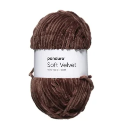 Garn Velvet 100 g mørkebrun