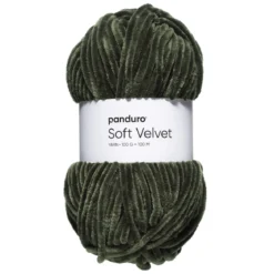 Garn Velvet 100 g mørkegrønn