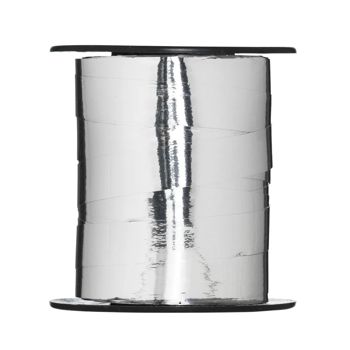 Gavebånd 25 meter på rull, 1 cm bredt – sølv metallic