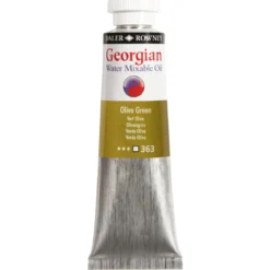 Georgian Water Mixable Oil Colour, vannløselig oljemaling 37 ml Olive Green 363