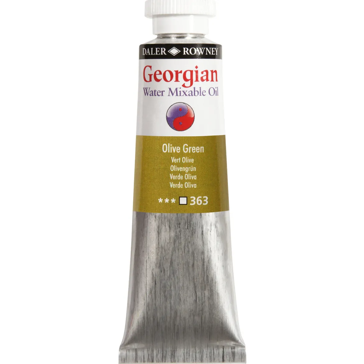 Georgian Water Mixable Oil Colour, vannløselig oljemaling 37 ml Olive Green 363