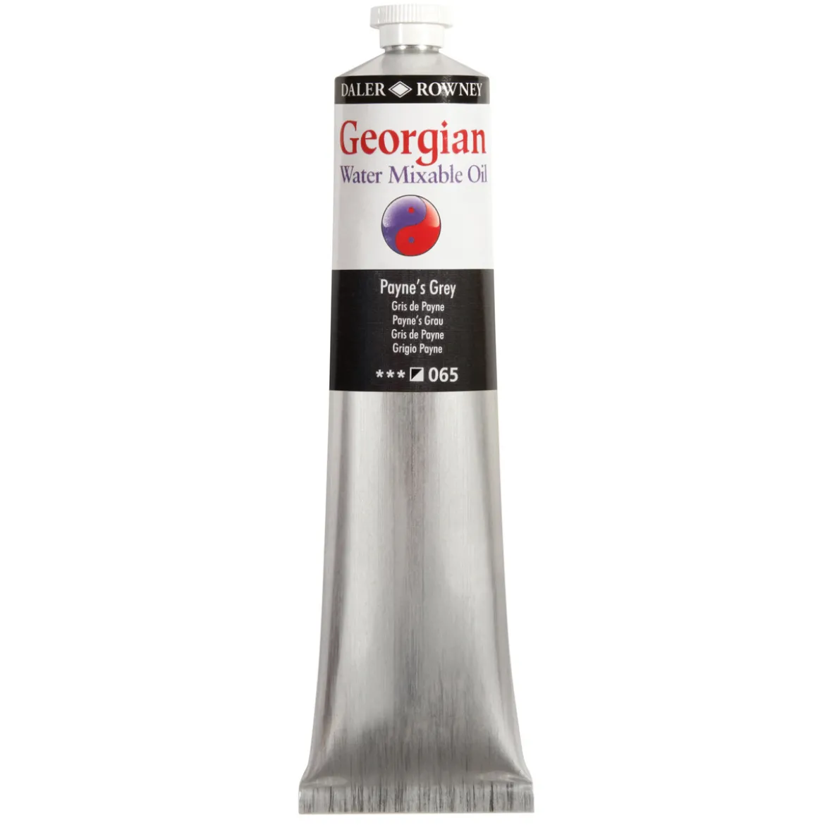 Georgian Water Mixable Oil Colour, vannløselig oljemaling 200 ml Ivory Black 034.