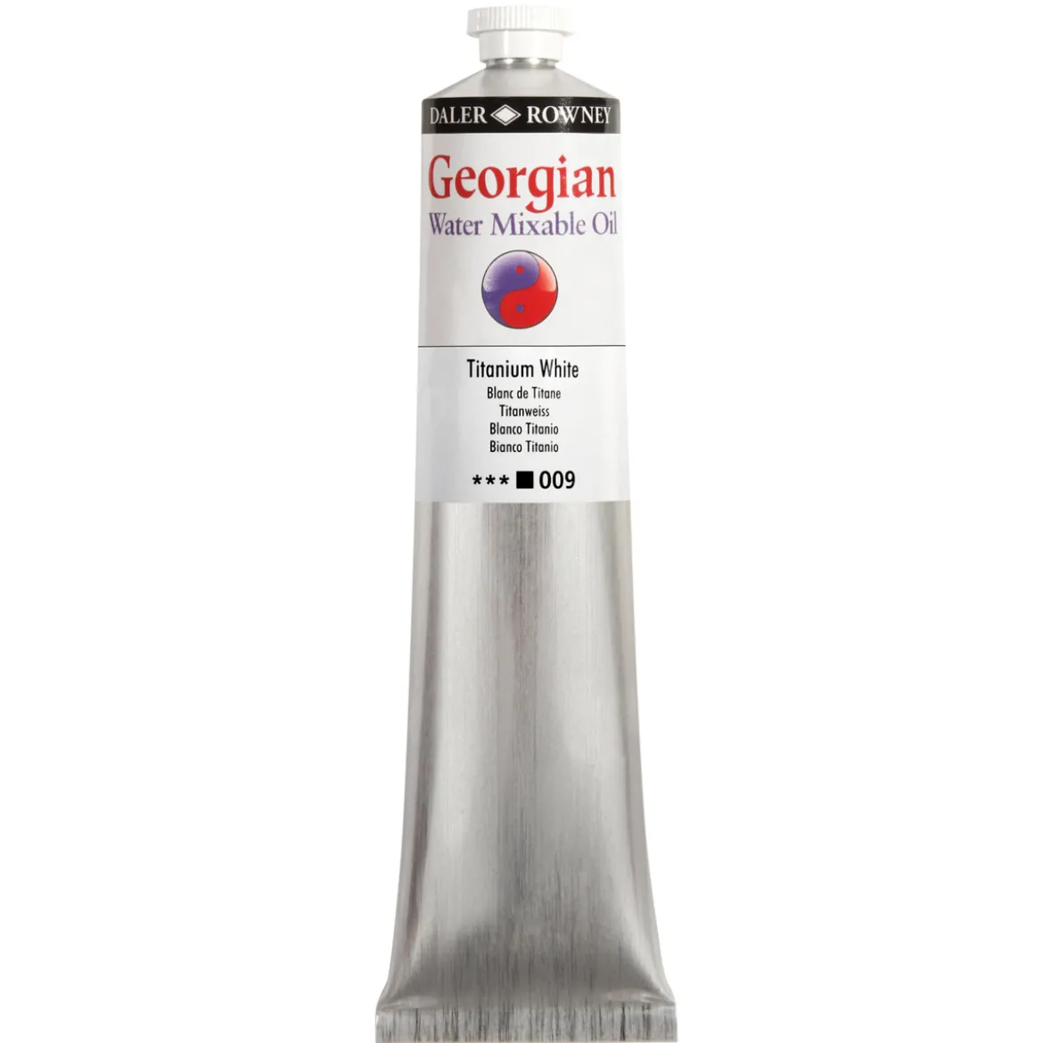 Georgian Water Mixable Oil Colour, vannløselig oljemaling 200 ml Titanium White 009