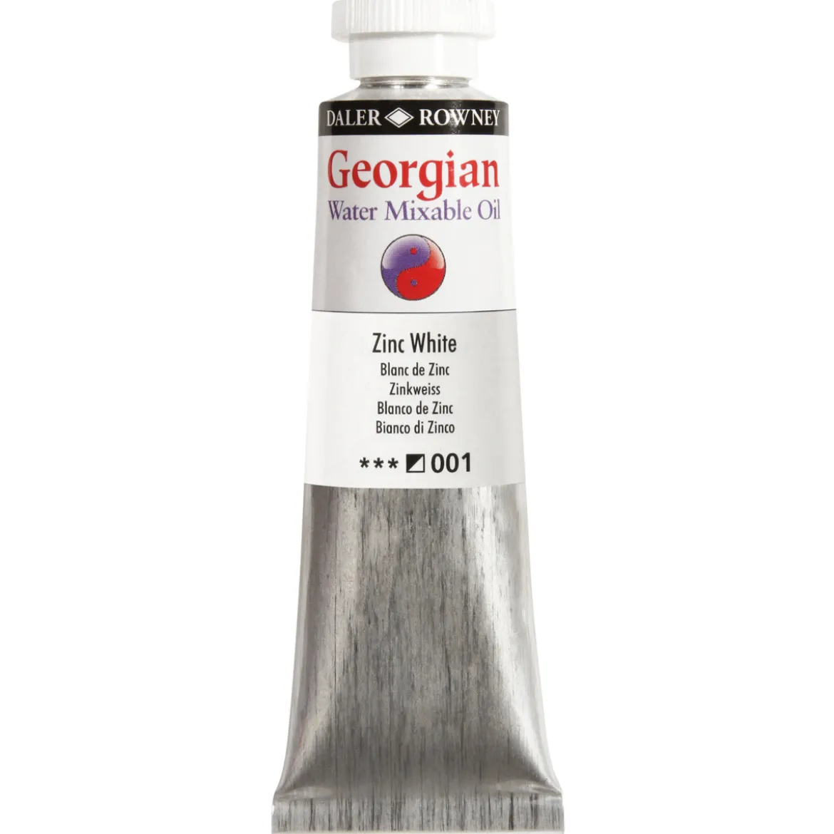 Georgian Water Mixable Oil Colour, vannløselig oljemaling 37 ml Zinc White 001