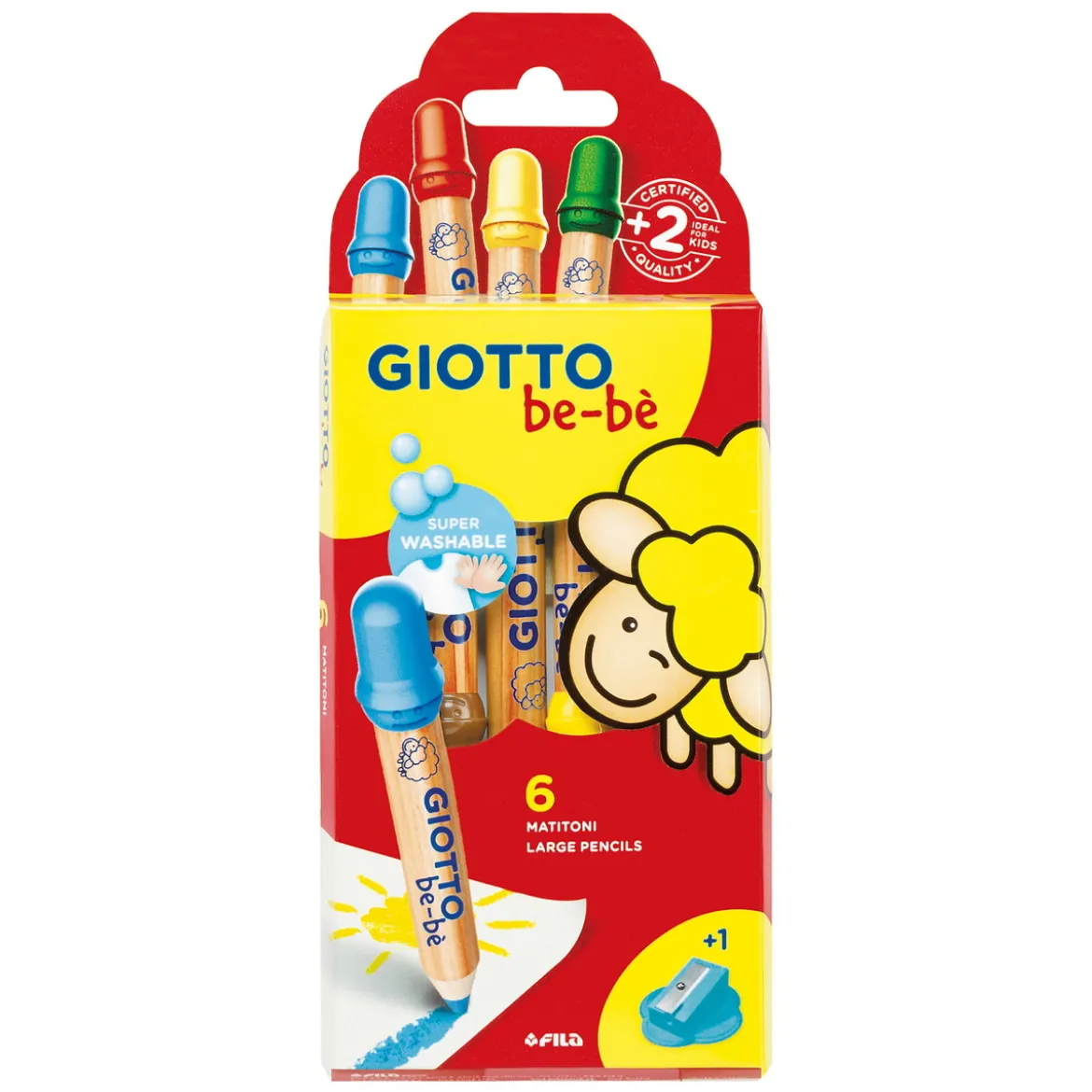 Giotto Jumbo Fargeblyanter 6 stk.