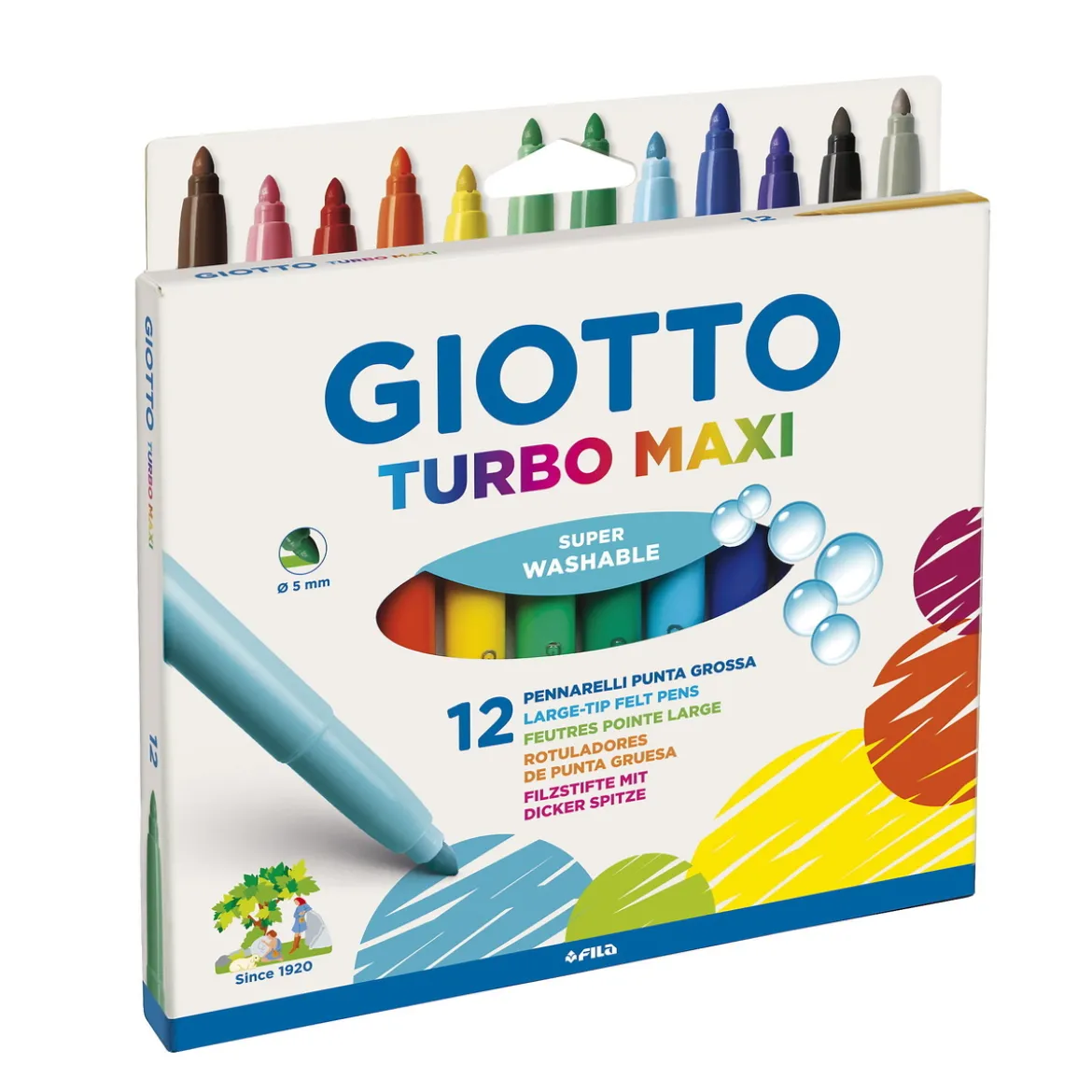 Giotto Turbo Maxi Tusj 12 stk.