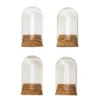 Glassflasker med kork 4 stk. Ø2,5 cm, 4,3 cm høye