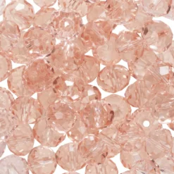 Glassperle fasett rosa 80 stk.