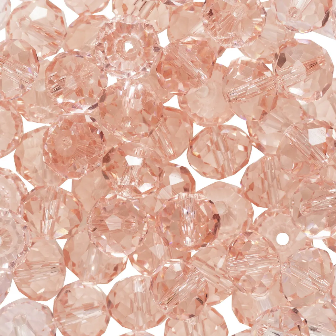 Glassperle fasett rosa 80 stk.