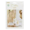 Glitterforheng i skinnende gull metallic, bredde 100 cm, lengde 200 cm