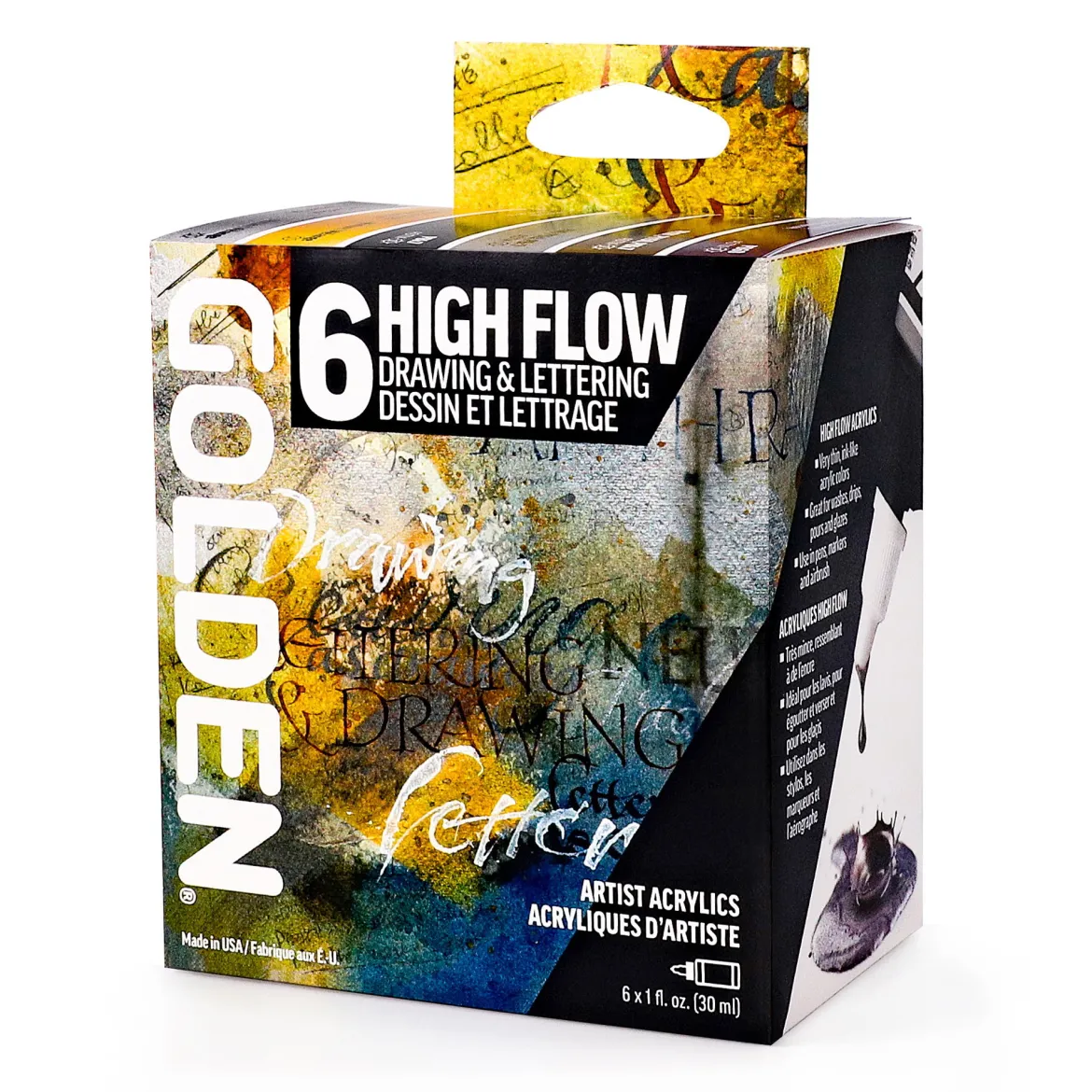 Golden Artist High Flow Acrylics Drawing & Lettering Set #948