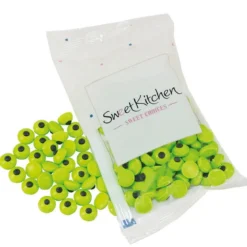 Grønne sukkerøyne Ø10 mm, godteriøyne for dekorasjon av kaker og muffins. 35 gram