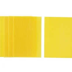 5 gule bivokskaker av 100 % bivoks – 19,5×34 cm