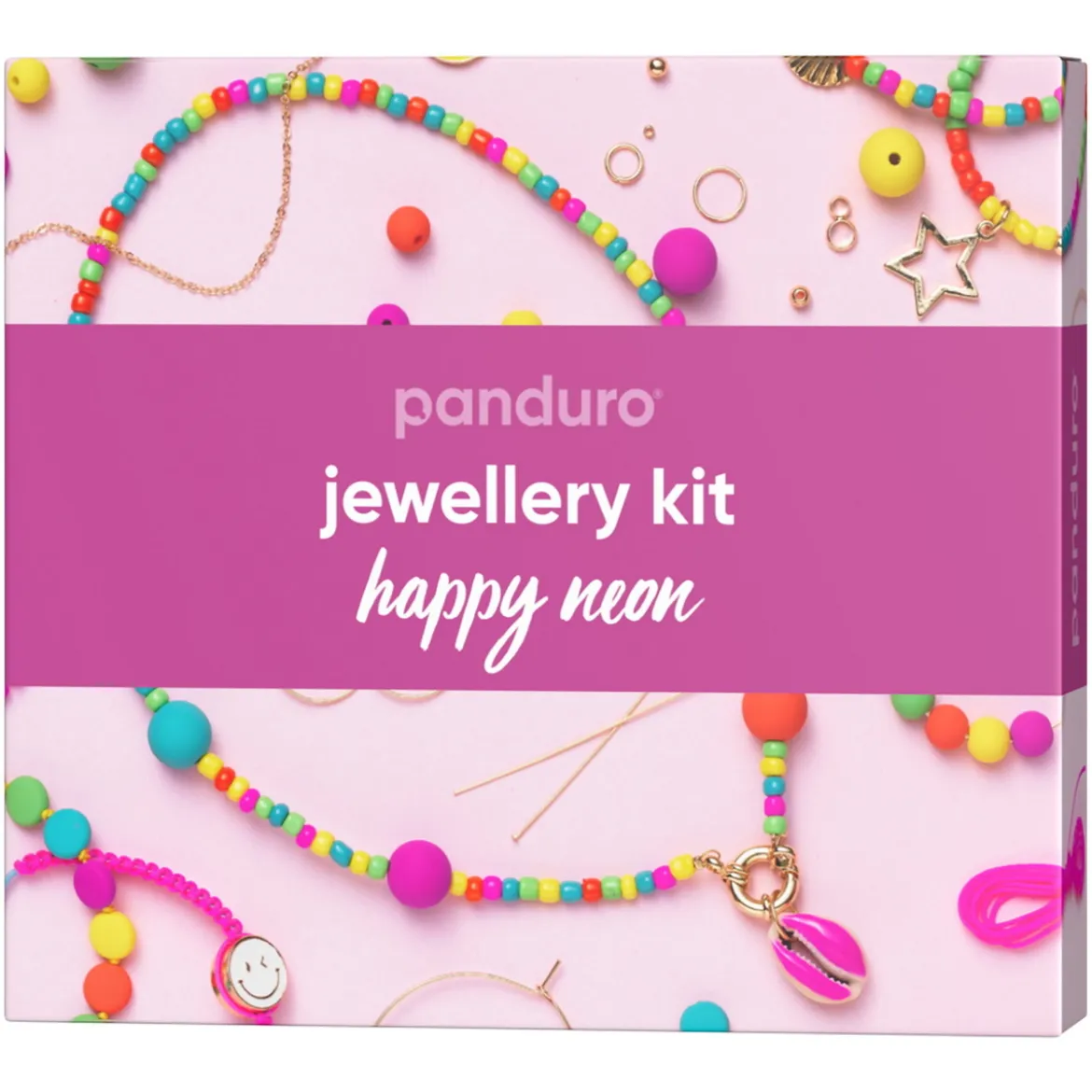 Happy neon charms jewellery kit – lag dine egne flotte smykker