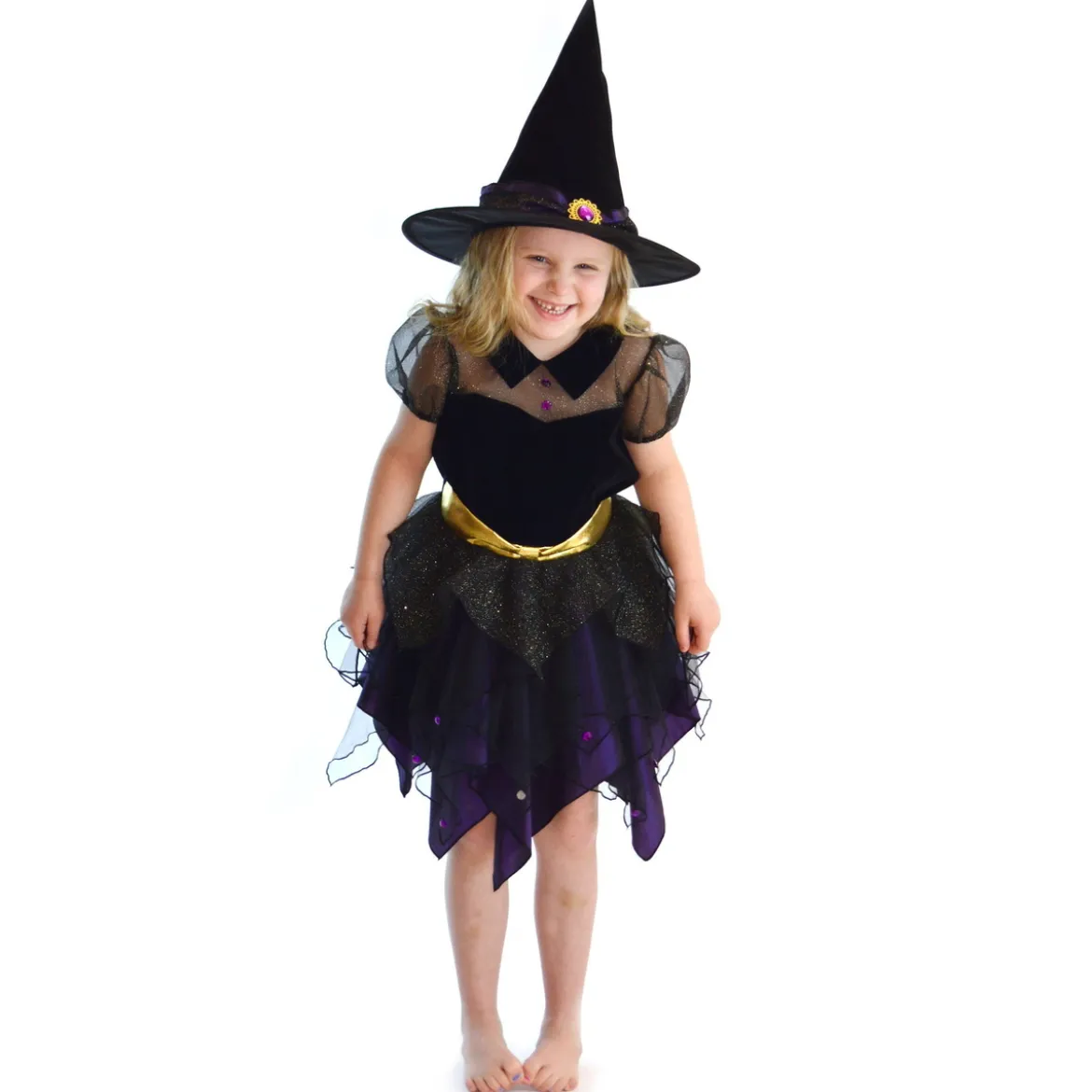 Heksedrakt med hatt (5-7 år)