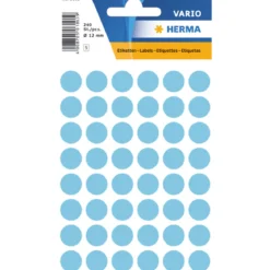 Herma Etikett blå Ø12 mm 240-pk.