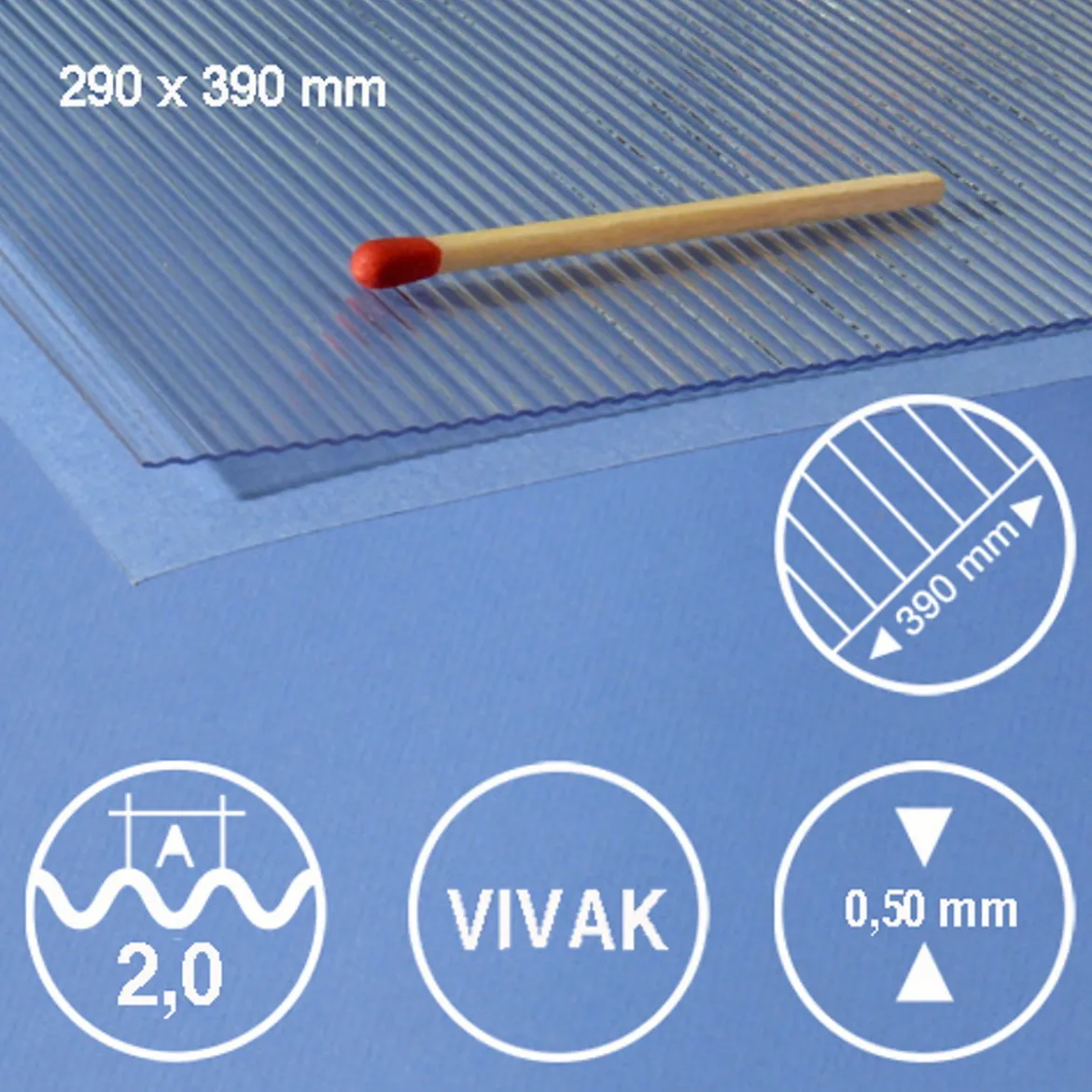 Hermoli ark korrugert pet 2 mm
