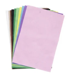 Hobbyfilt 20×30 cm, 10 filtstykker i hvitt, svart og vårfarger