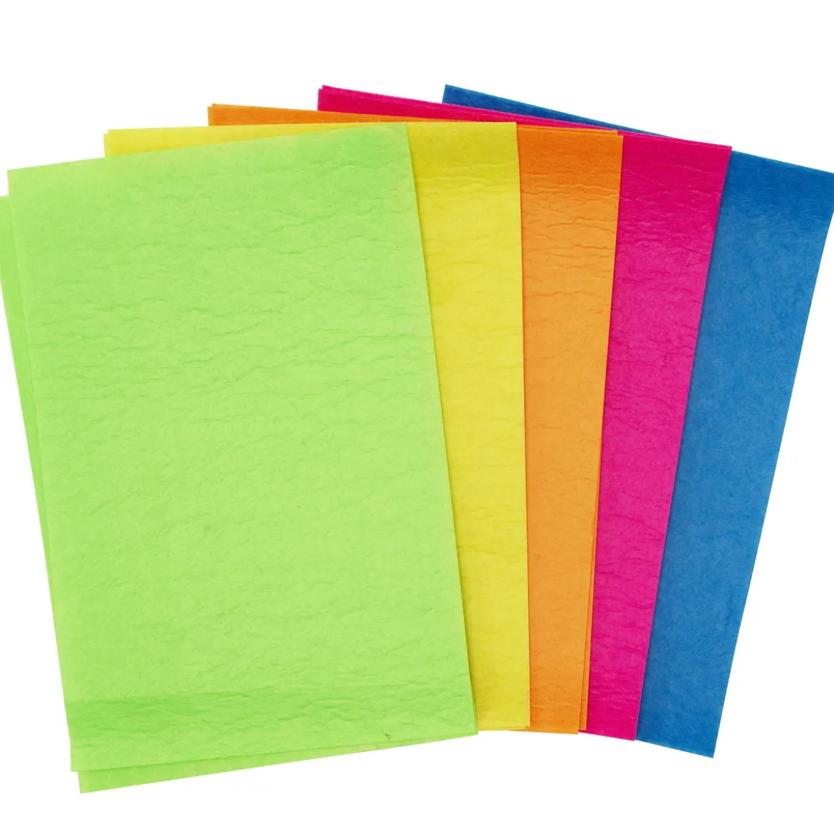 Hobbyfilt 20×30 cm, 10 filtstykker i neonfarger, 2 av hver farge