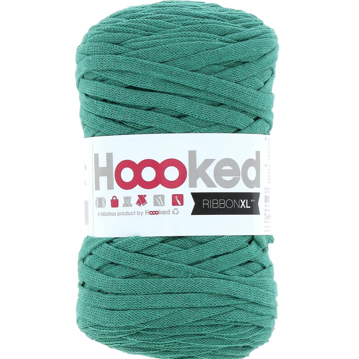 Hooked Ribbon XL garn 250 g mørkegrønn – RXL52 Lush green