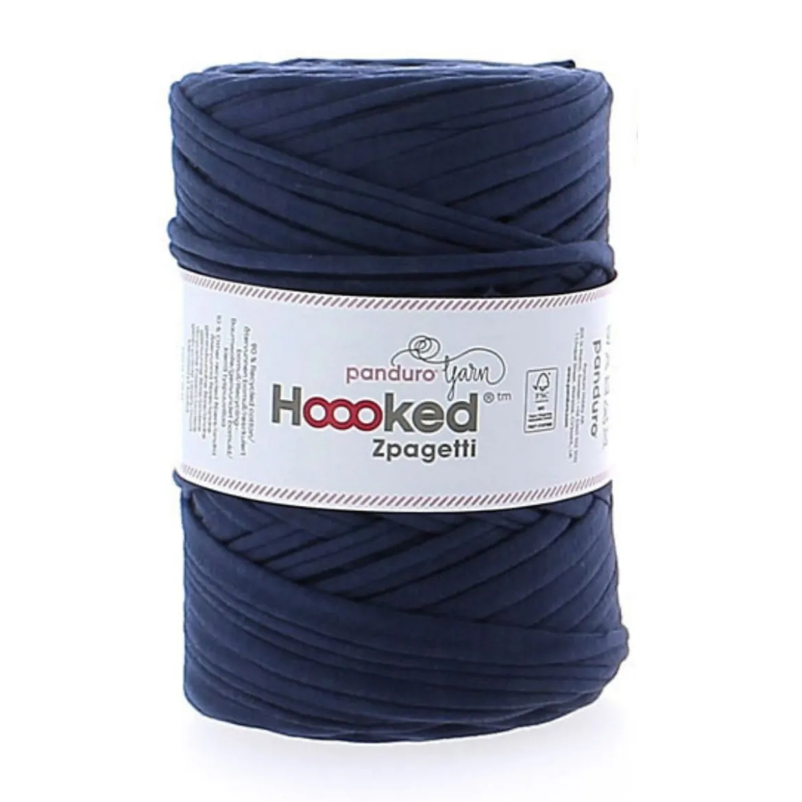 Hooked Zpagetti Medium trikotgarn 450 g svart – Black shades ZP004–01, pris per stykk