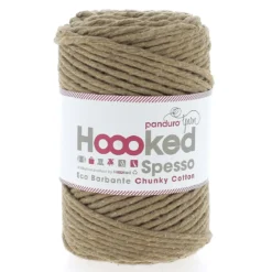 Hoooked Spesso Eco Barbante Chunky Cotton by Panduro Yarn – 500 g brun, Teak S1110