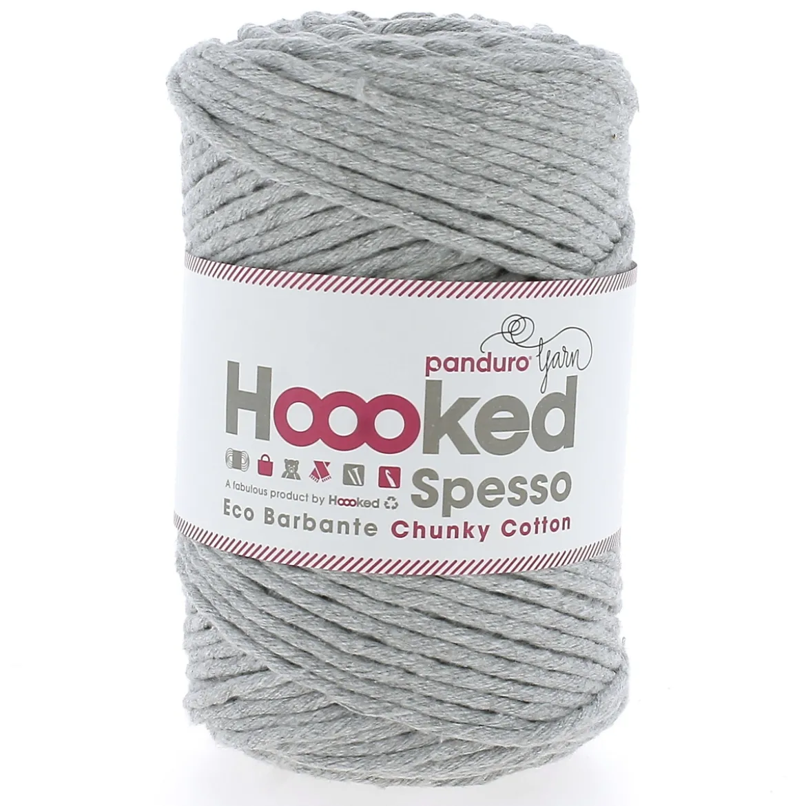 Hoooked Spesso Eco Barbante Chunky Cotton by Panduro Yarn – 500 g grå, Gris S270