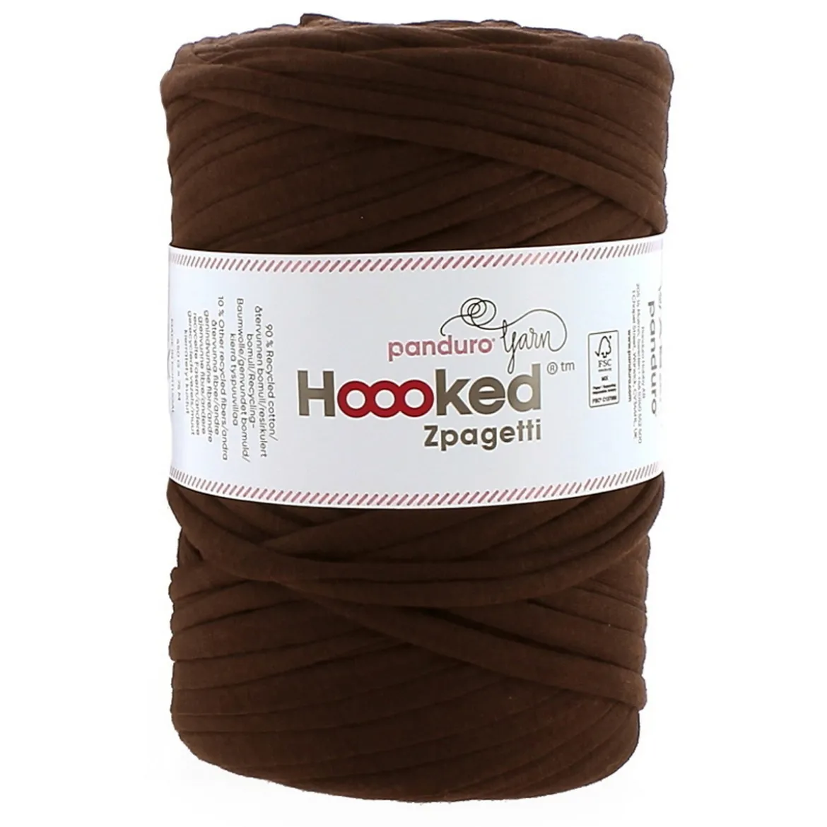 Hoooked Zpagetti Medium trikotgarn 450 g brun – Brown shades, pris per stykk