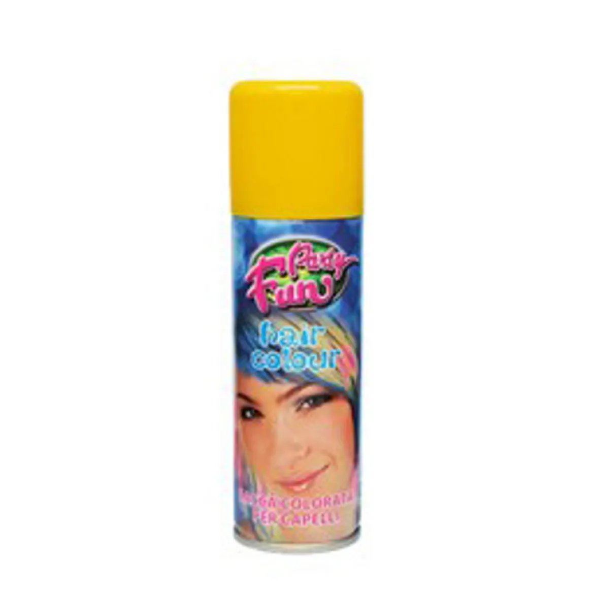 Hårspray gul 125 ml – farg håret til fest, karneval og utkledning!
