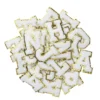 Iron-On bokstaver, hvite med gullglitter, 40 stk. A–Z, lengde 6 cm