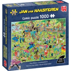 Jan van Haasteren puslespill Dog Parkour, 1000 biter, 68×49 cm