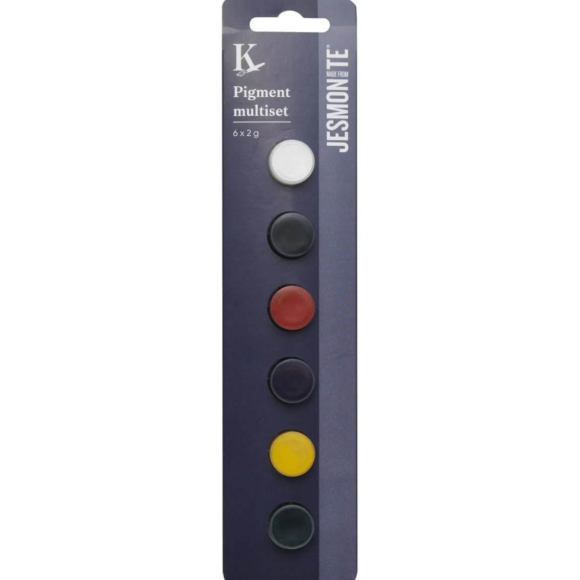 Jesmonite Pigment Set Classic 6×2 g – farg Jesmonite under støpeprosessen