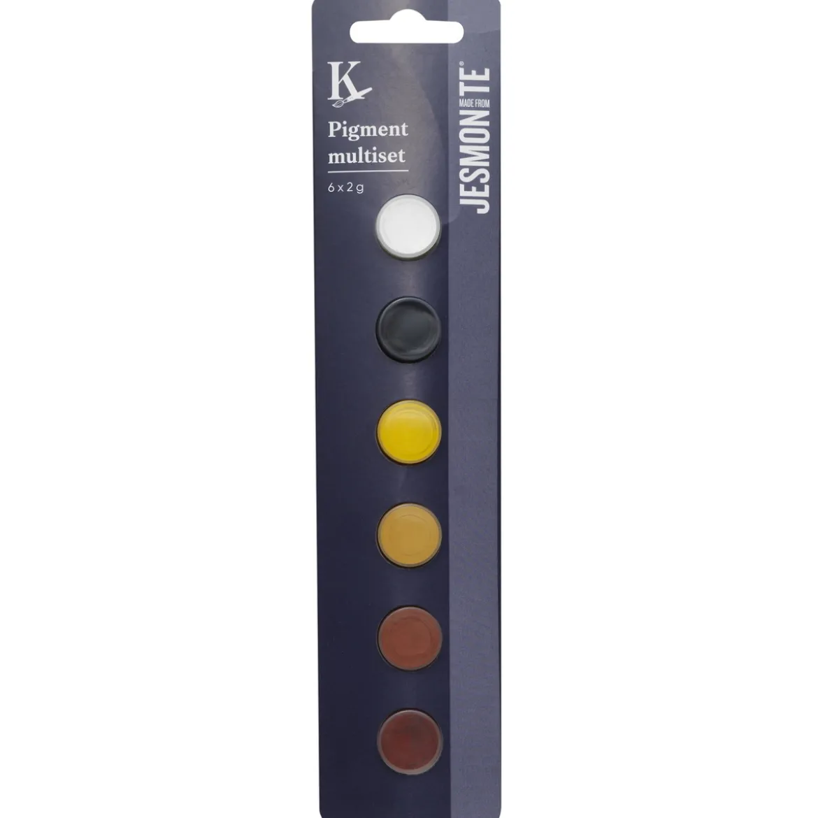 Jesmonite Pigment Set Natural 6×2 g – farg Jesmonite under støpeprosessen