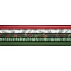 Julepapir 5 ruller à 2 meter, 57 cm brede – klassiske julemotiver og farger