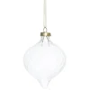 Juletrekuler, runde julekuler av glass med swirl- / virvelform, 4 stk. Ø8 cm, lengde 10 cm