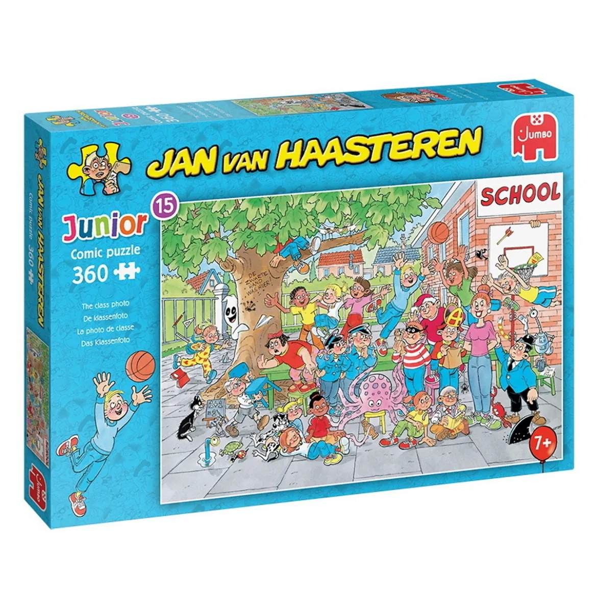 JvH Junior puslespill The Class Photo – barnepuslespill med 360 biter av Jan van Haasteren, 49×35 cm
