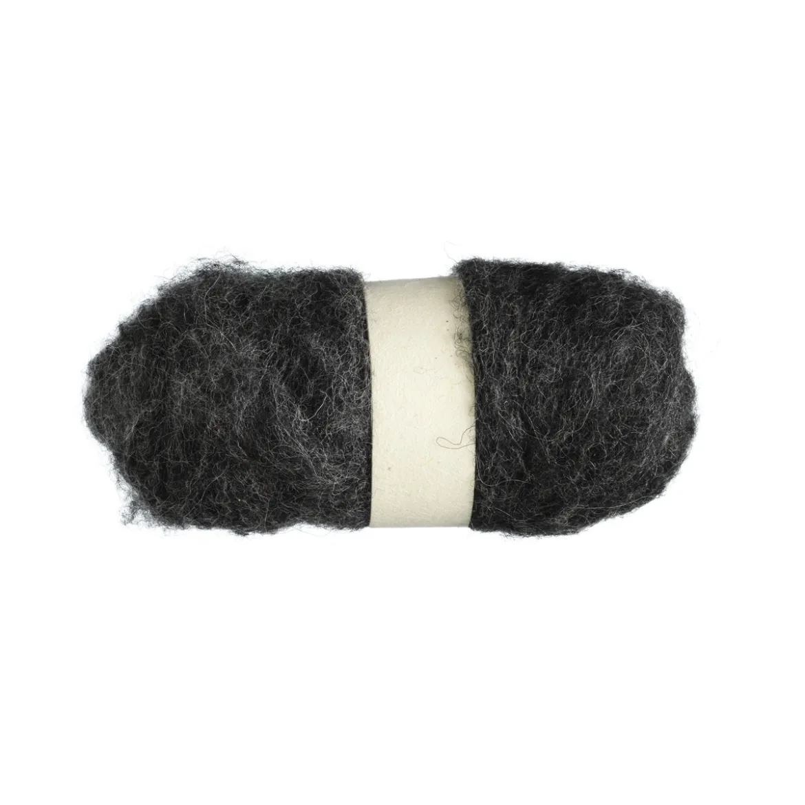 Kardet ull 50 g antrasittmelert