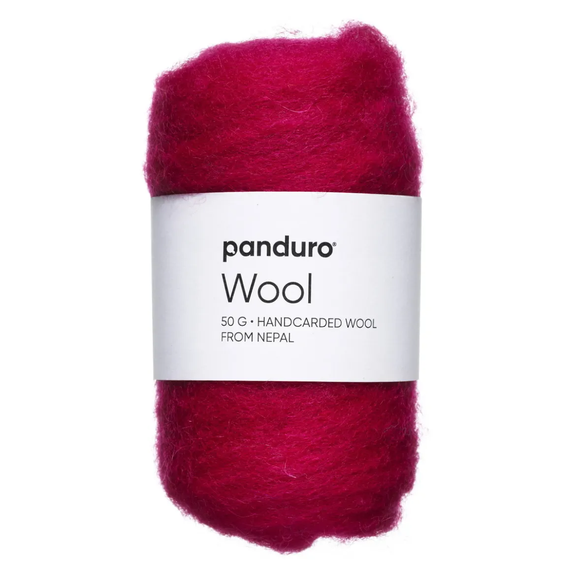 Kardet ull 50 g fuksia
