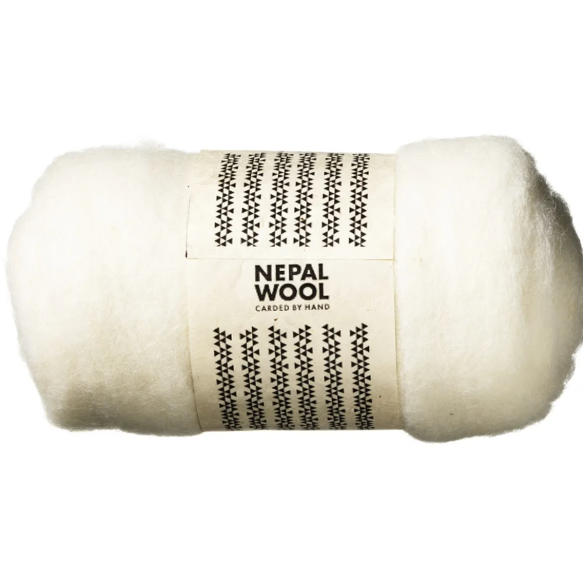 Kardet ull 150 g naturhvit