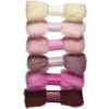 Kardet ull sett 6x2 g rosa