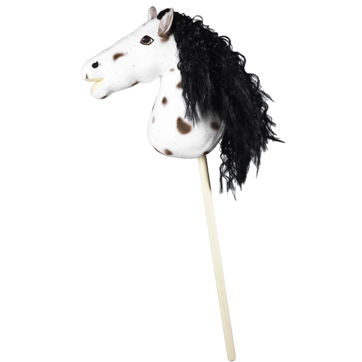 Kjepphest Stormy, en helt ferdig kjepphest som vil rett ut i hagen! Lengde 77 cm