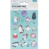 Klistremerkeblokk Katter – 2×10 design, totalt 20 ark klistremerker med søte katter og glede! 10×18 cm