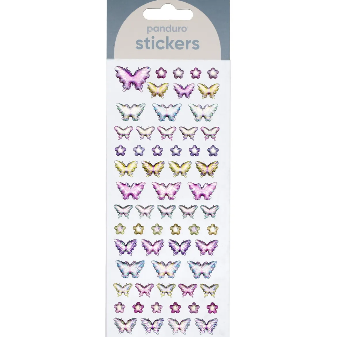Klistremerker puffy stickers 62 sommerfugler og stjerner som gnistrer og skifter farge