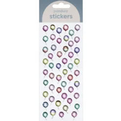 Klistremerker puffy stickers 50 ballonger som gnistrer og skifter farge
