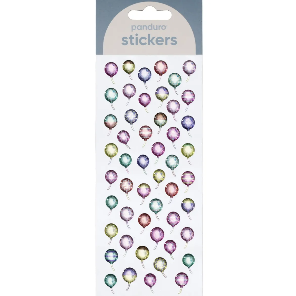 Klistremerker puffy stickers 50 ballonger som gnistrer og skifter farge